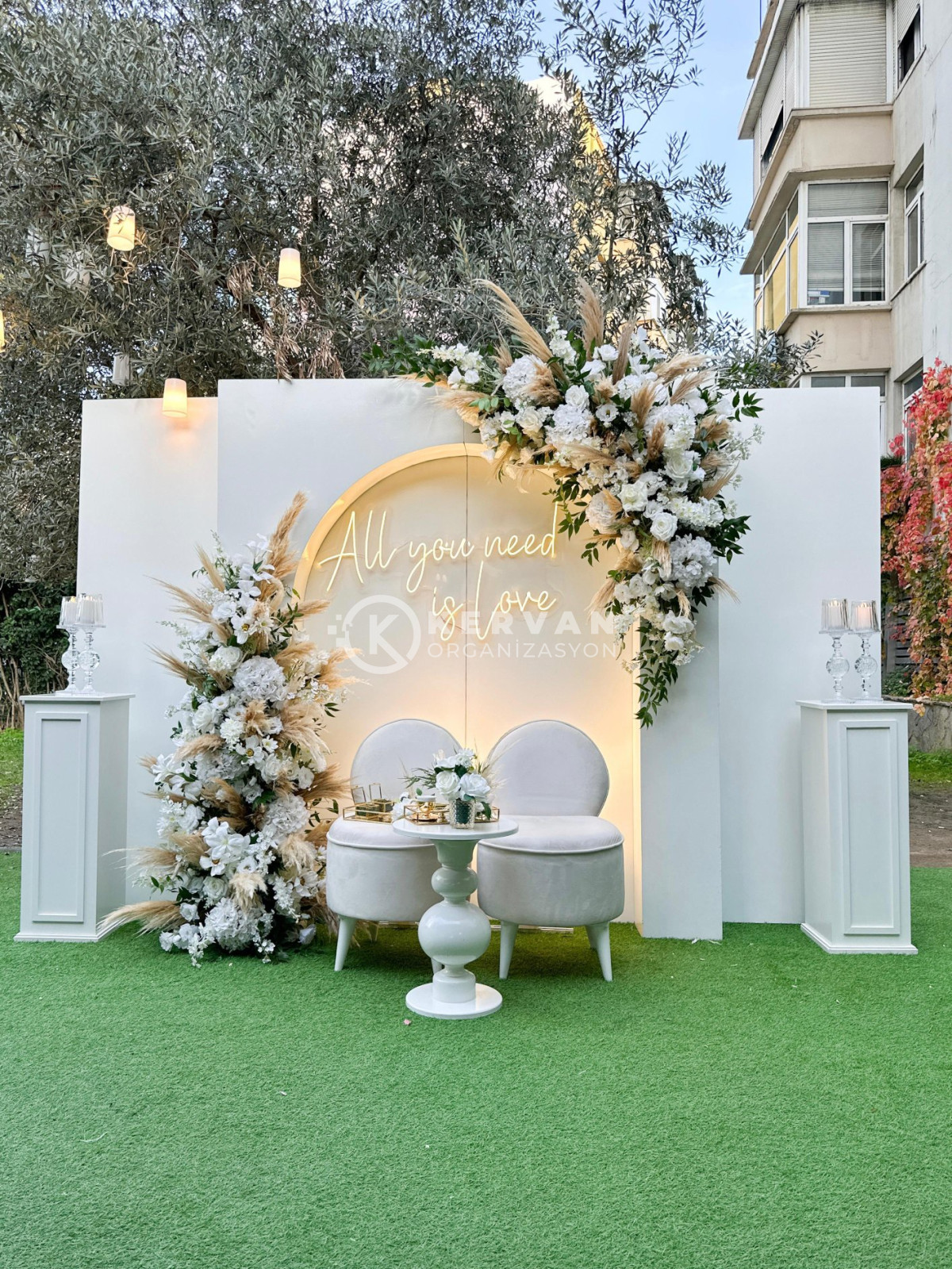 Nişan Organizasyonu Konsepti Arka Fon Kiralama