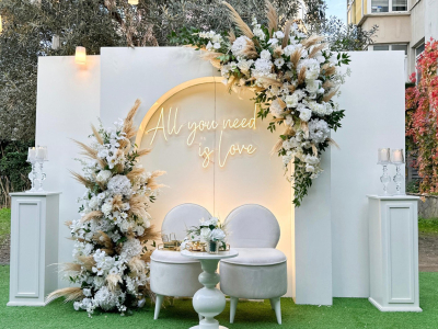 Nişan Organizasyonu Konsepti Arka Fon Kiralama